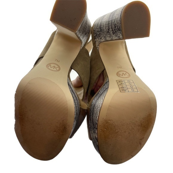 Michael Kors faux snake skin heels size 7 - Picture 5 of 5